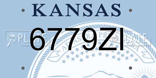 6779ZI Kansas License Plate