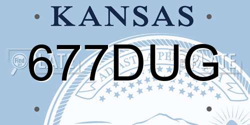 677DUG Kansas License Plate
