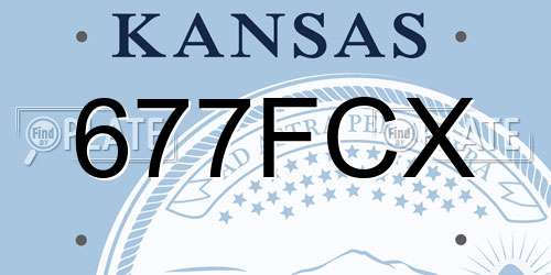 677FCX Kansas License Plate