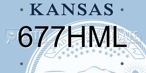 677HML Kansas License Plate