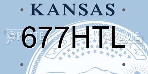 677HTL Kansas License Plate