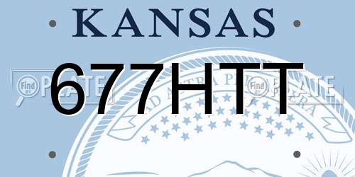 677HTT Kansas License Plate