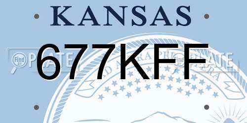 677KFF Kansas License Plate
