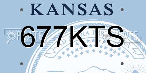 677KTS Kansas License Plate