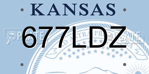 677LDZ Kansas License Plate