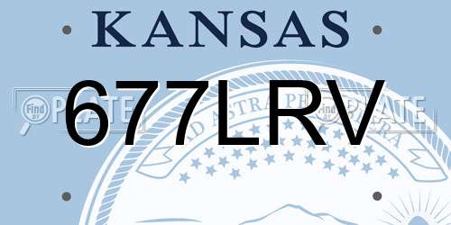 677LRV Kansas License Plate