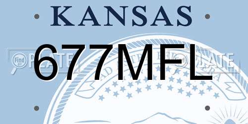 677MFL Kansas License Plate