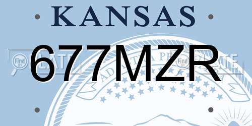 677MZR Kansas License Plate