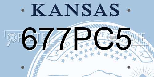 677PC5 Kansas License Plate