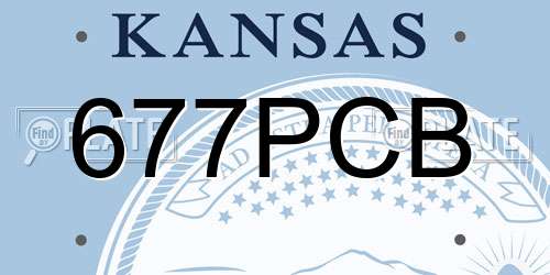 677PCB Kansas License Plate