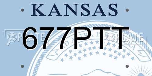 677PTT Kansas License Plate