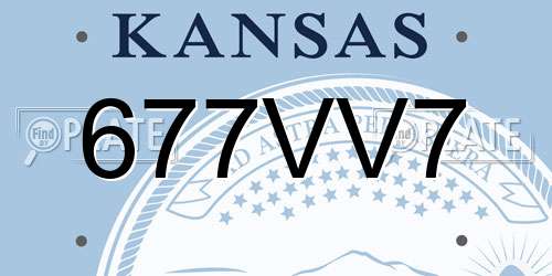 677VV7 Kansas License Plate