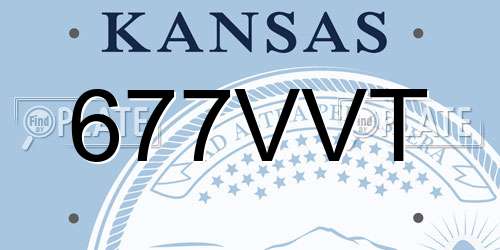 677VVT Kansas License Plate