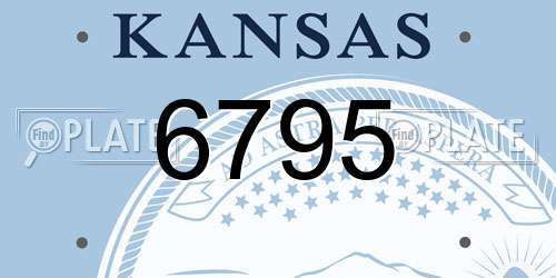 6795 Kansas License Plate