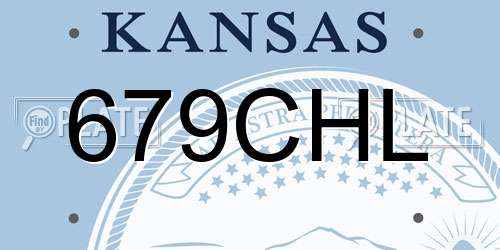 679CHL Kansas License Plate