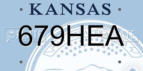 679HEA Kansas License Plate