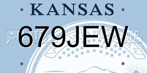 679JEW Kansas License Plate