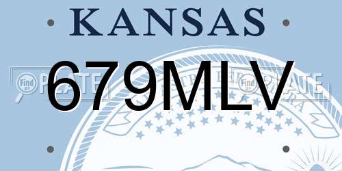 679MLV Kansas License Plate