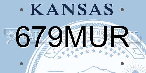 679MUR Kansas License Plate