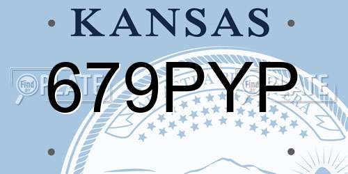 679PYP Kansas License Plate