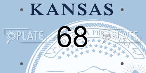 68 Kansas License Plate