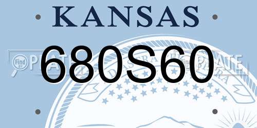680S60 Kansas License Plate