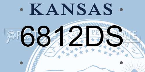 6812DS Kansas License Plate