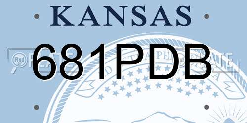 681PDB Kansas License Plate