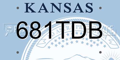 681TDB Kansas License Plate