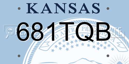 681TQB Kansas License Plate