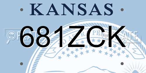 681ZCK Kansas License Plate