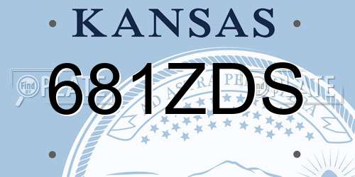 681ZDS Kansas License Plate