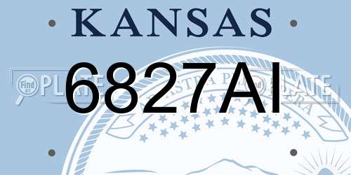 6827AI Kansas License Plate