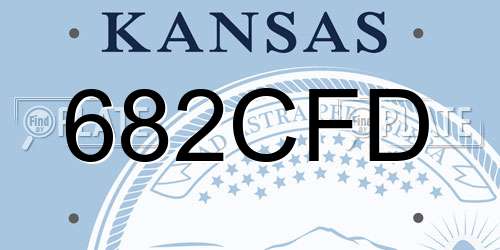 682CFD Kansas License Plate