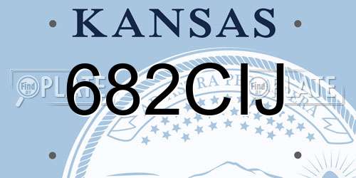 682CIJ Kansas License Plate