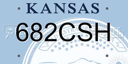 682CSH Kansas License Plate