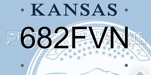 682FVN Kansas License Plate