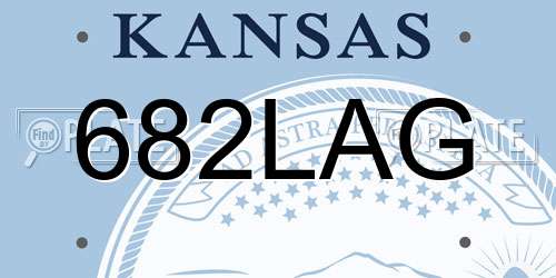 682LAG Kansas License Plate