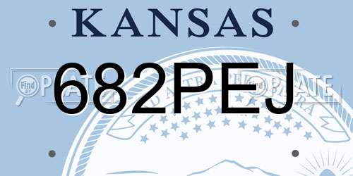 682PEJ Kansas License Plate