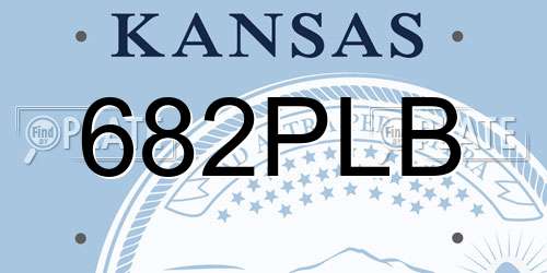 682PLB Kansas License Plate