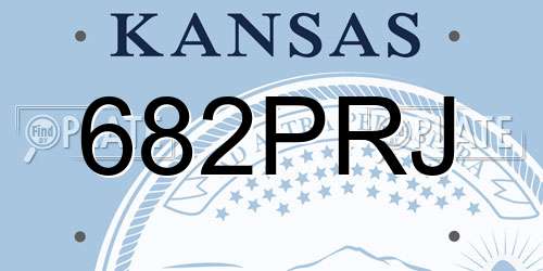 682PRJ Kansas License Plate