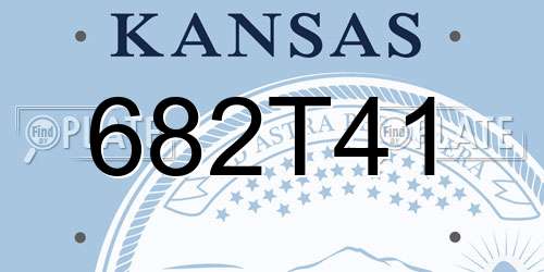 682T41 Kansas License Plate