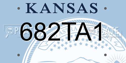 682TA1 Kansas License Plate