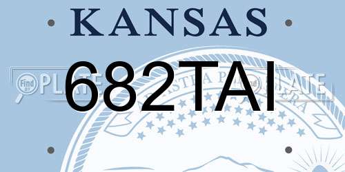 682TAI Kansas License Plate