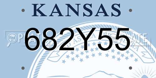 682Y55 Kansas License Plate