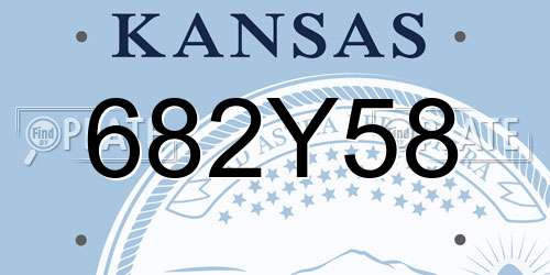 682Y58 Kansas License Plate