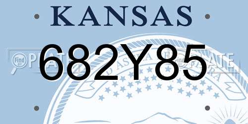 682Y85 Kansas License Plate