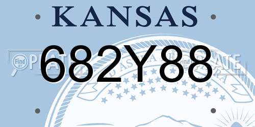 682Y88 Kansas License Plate