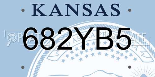 682YB5 Kansas License Plate