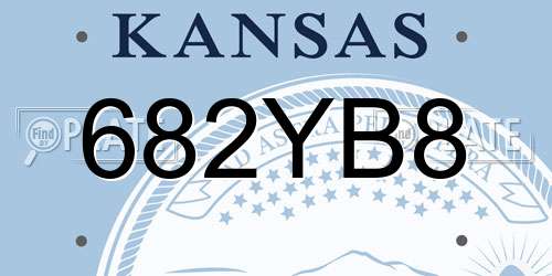682YB8 Kansas License Plate